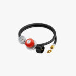 CALPOSE 5FT High Pressure Propane Regulator Hose with Gauge(Rubber)