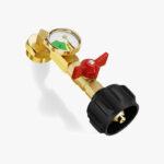 Propane Refill Adapter with Valve and Gauge