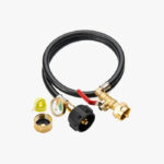 CALPOSE 3 Feet Propane Refill Adapter Hose with Gauge