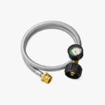 CALPOSE 3 Feet Propane Adapter Hose with Gauge
